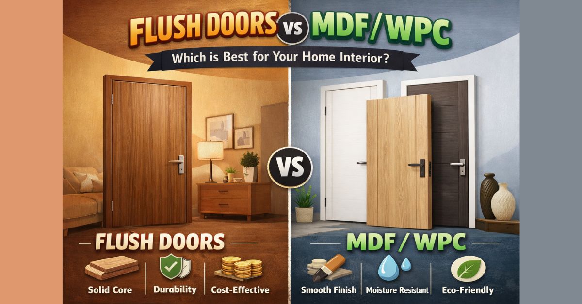 Flush Doors vs MDF/WPC: Which is Best for Your Home Interior?